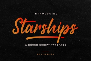 Starships a Brush Script Typeface Font Download