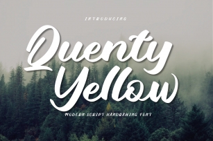 Quenty Yellow Font Download