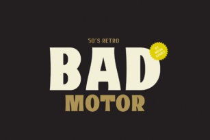 Bad Motor Font Download