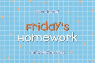 Friday's Homework Font Download
