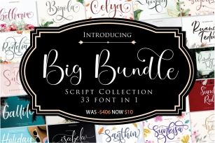 Big Bundle Script Collection Font Download