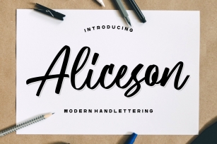 Aliceson - Modern Handlettering Font Download
