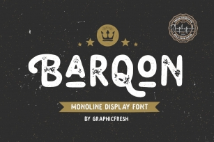 Barqon | Display Monoline Font Font Download