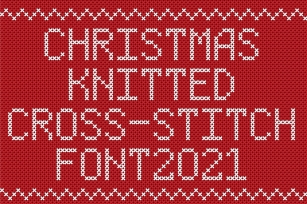 Christmas Knitted Cross-Stitch Font v1.0 Font Download