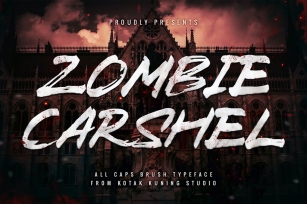 Zombie Carshel - Brush Textured Font Font Download