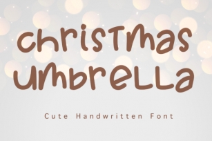 Christmas Umbrella Font Download