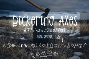 Bickering Axes - a fun outdoorsy font! Font Download