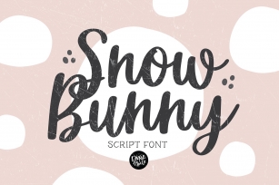 SNOW BUNNY a Pretty Script Font Font Download