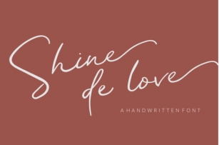 Shine De Love Font Download