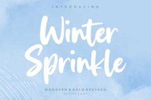 Winter Sprinkle Modern & Bold Brushed Script Font Font Download