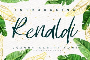 Renaldi - Luxury Script Font Font Download