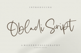 Obladi Script Modern Calligraphy Script Font Font Download