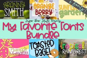 ONLY $6! My Favorites Font Bundle - A Bundle of 6 Fonts! Font Download