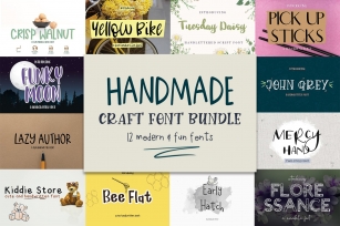 Handmade Craft Font Bundle Font Download