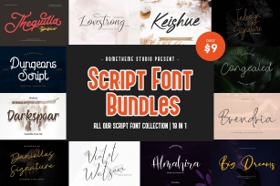 Script Font Bundles Collection Font Download