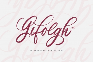 Gifolgh - An Authentic Script Font Font Download