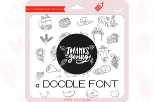 Thanksgiving Doodles - Dingbats Font Font Download