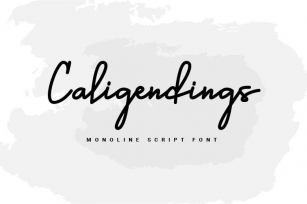 Caligendings - Monoline Script Fonts Font Download