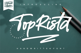 TopRista - Unique Handwritten Font Font Download