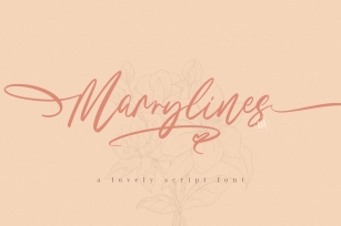 Marrylines - A Lovely Script Font Font Download