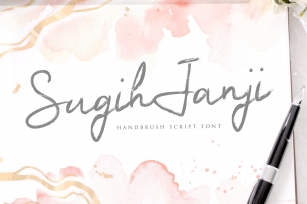 Sugih Janji - Handbrush Script Font Font Download