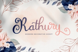 Rathury - Modern Decorative Script Font Font Download