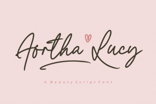 Aortha Lucy - A Beauty Script Font Font Download