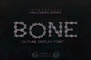 Bone Halloween Font Outline Font Download