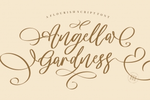 Angela Gardness - A Flourish Script Font Font Download