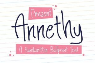 Annethy - A Handwritten Ballpoint Font Font Download