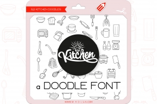 Kitchen Doodles - Dingbats Font Font Download