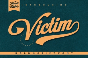 Victim - Bold Script Font Font Download