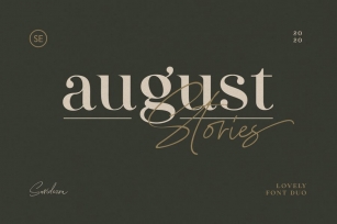 August Stories - LOVELY FONT DUO Font Download