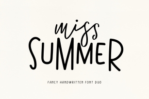 Miss Summer - Handwritten Font Duo Font Download