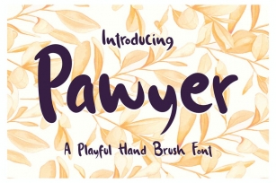 Pawyer - A Playful Hand Brush Font Font Download