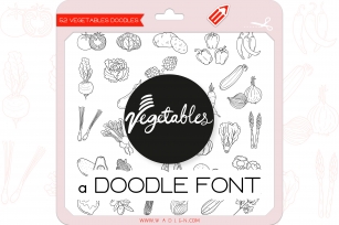 Vegetables Doodles - Dingbats Font Font Download