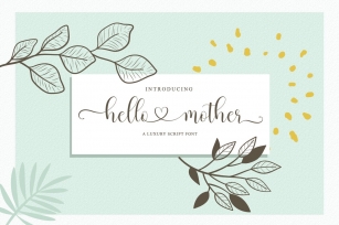 hello mother - a luxury script font Font Download