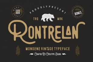 Rontrelan Monoline Vintage Font Download