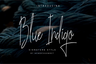 Blue Indigo - Signature Font Font Download