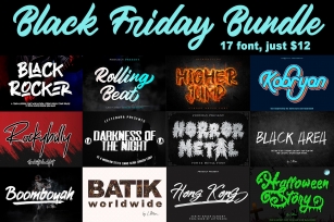 Black Friday Bundle Font Download