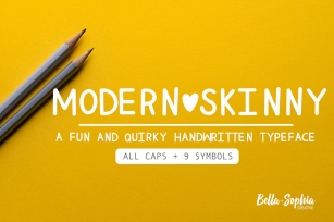 Modern Skinny Handdrawn display font Font Download