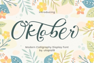 Oktober - Calligraphy Display Font Font Download