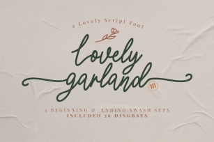 Lovely Garland - A Lovely Script Font Font Download