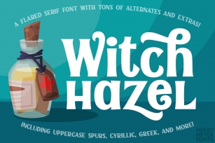 Witch Hazel - a fun flared serif font for all occasions! Font Download