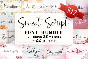 Sweet Script Font Bundle Font Download