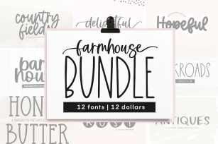 Farmhouse Font Bundle - Handwritten Fonts | Part 2 Font Download