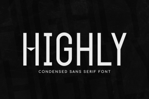 Highly - a Simple Condensed Typeface Font Download