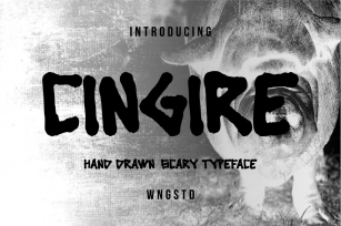 Cingire - Hand drawn scary typeface Font Download
