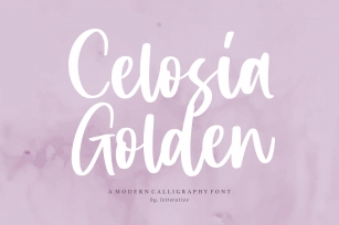 Celosia Golden Modern Calligraphy Font Font Download