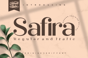 Safirau00a0- Modern Feminine Serifu00a0Font Font Download